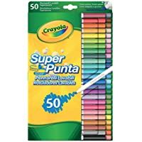 Los mejores  - Crayola 7555 - 50 Rotuladores Súper Punta Lavables - color-modelo surtido